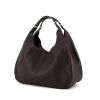 Bolso de mano Bottega Veneta Campana modelo grande en cuero granulado marrón oscuro - 00pp thumbnail
