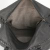 Bottega Veneta Brick handbag in black grained leather and black braided leather - Detail D2 thumbnail