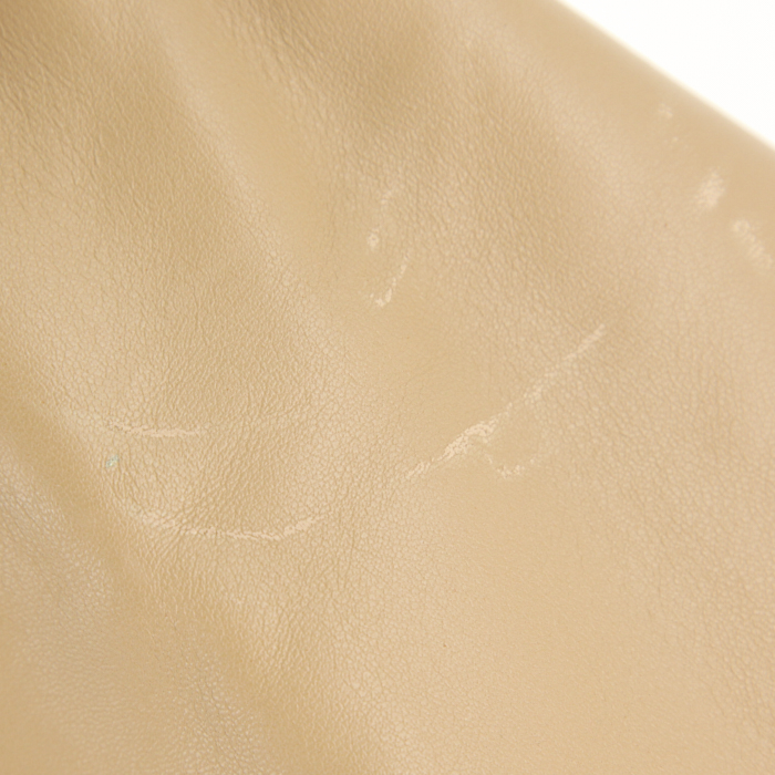 Celine shopping bag in beige leather - Detail D4