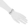 Open Hermes Arcane size S cuff bracelet in silver - Detail D1 thumbnail