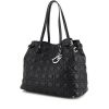 Shopping bag Dior Panarea in tela cannage nera e pelle nera - 00pp thumbnail