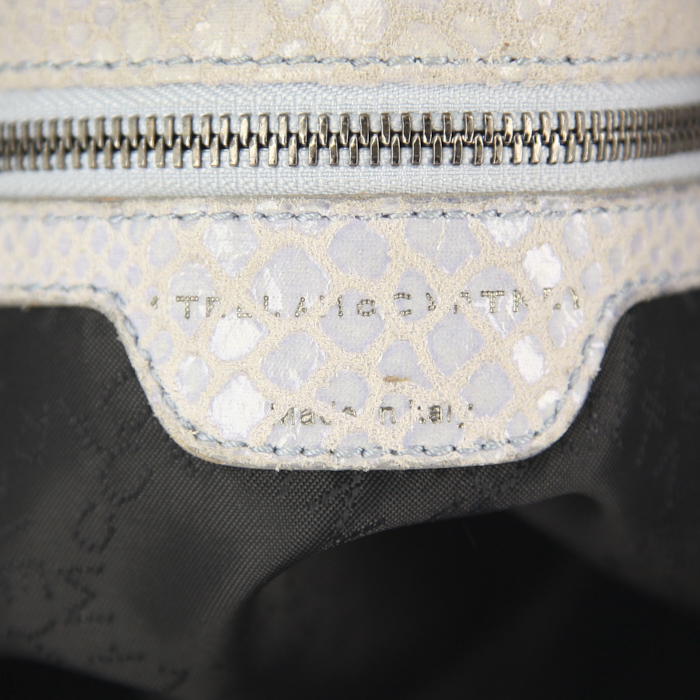 Stella McCartney Falabella handbag in grey canvas - Detail D4