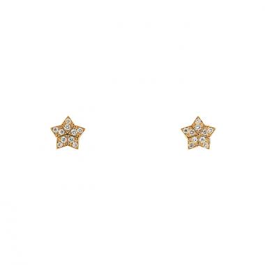Fred Miss Fred Star small earrings in yellow gold and diamonds