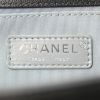 Chanel Boy shoulder bag in black quilted grained leather and black patent leather - Detail D4 thumbnail