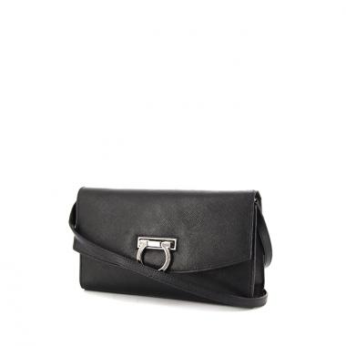 Pochette Salvatore Ferragamo Sofia en cuir noir