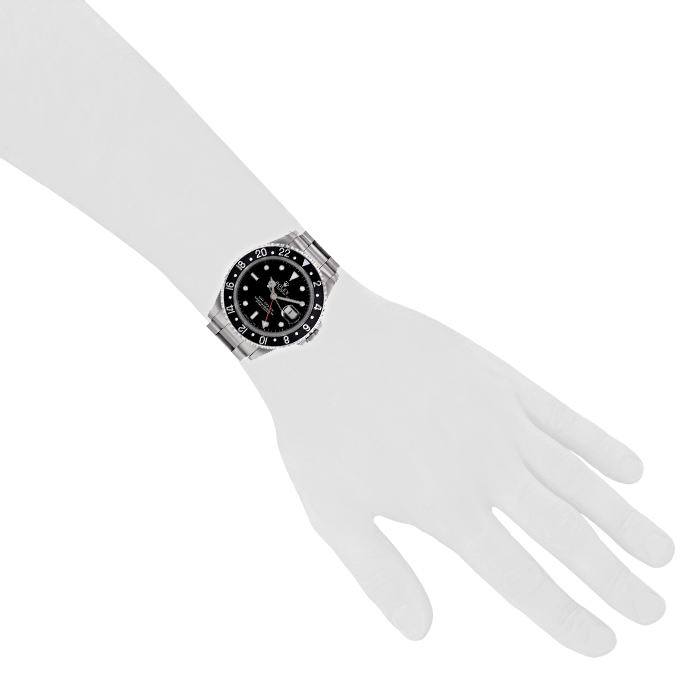 Rolex Gmt Master watch in stainless steel Ref: 16700 Circa 1991 - Detail D1