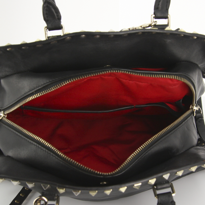 Borsa Valentino Garavani Rockstud in pelle nera - Detail D3