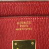 Bolso de mano Hermes Haut à Courroies en cuero taurillon clémence rojo - Detail D3 thumbnail