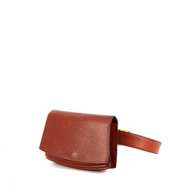 Pochette-ceinture Louis Vuitton en cuir épi marron