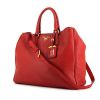 Prada handbag in red grained leather - 00pp thumbnail
