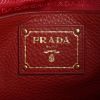 Prada handbag in red grained leather - Detail D4 thumbnail