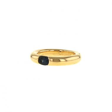 Anello Cartier Ellipse in oro giallo e zaffiro