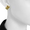 Fred Panthère 1970's earrings in yellow gold and enamel - Detail D1 thumbnail