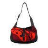 Gucci Bardot handbag in orange, red and yellow multicolor canvas and black leather - 360 thumbnail