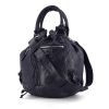 Shopping bag Balenciaga Pompon in pelle grigio scuro - 00pp thumbnail
