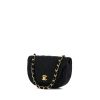 Chanel Vintage shoulder bag in black satin - 00pp thumbnail