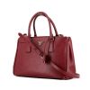 Prada Galleria medium model handbag in red leather saffiano - 00pp thumbnail