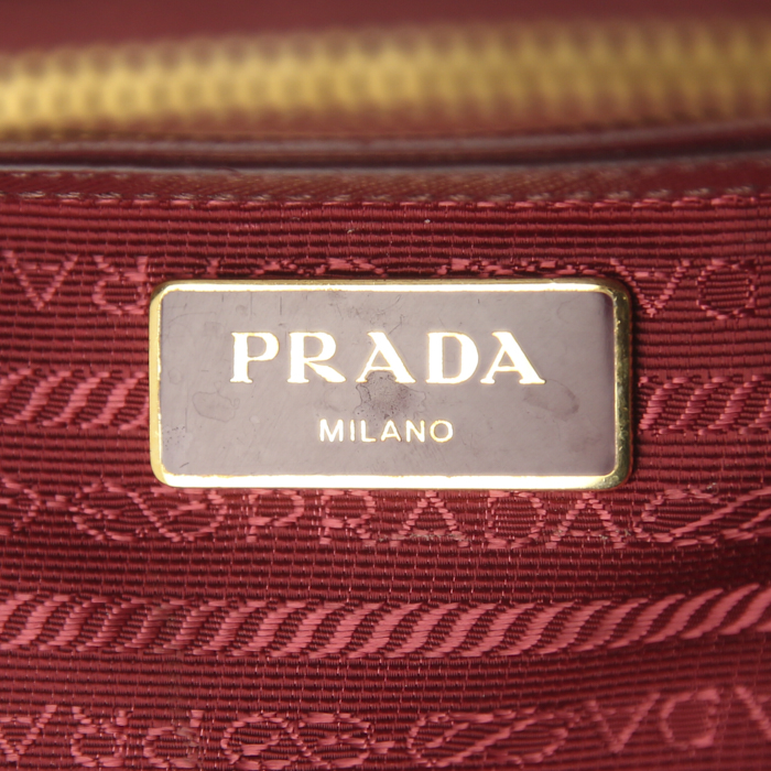 Borsa Prada Galleria modello medio in pelle saffiano rossa - Detail D4