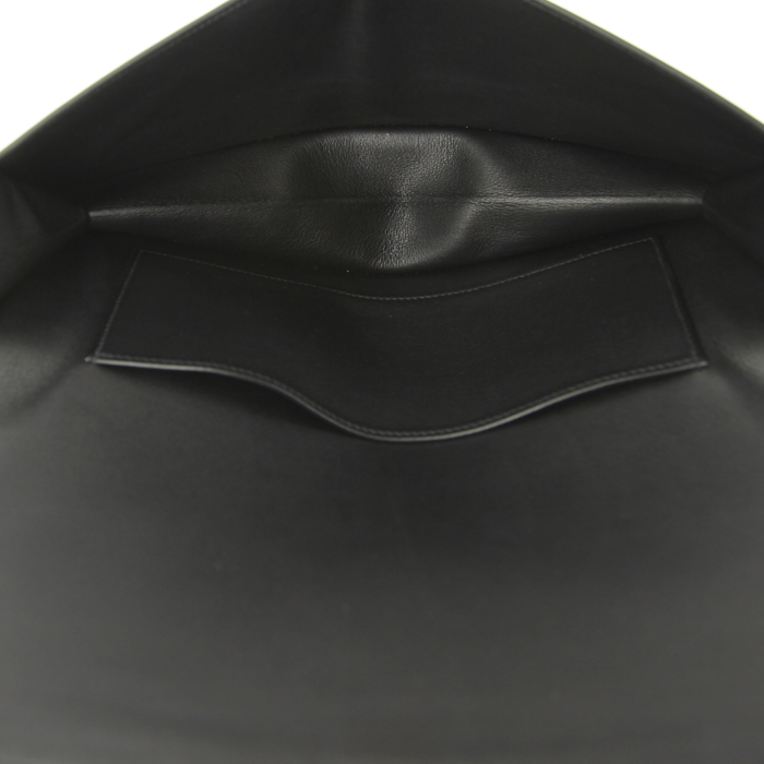 Pochette Hermes Kelly Shadow in pelle Swift nera - Detail D2