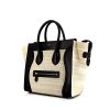 Celine Luggage medium model handbag in beige canvas and black leather - 00pp thumbnail