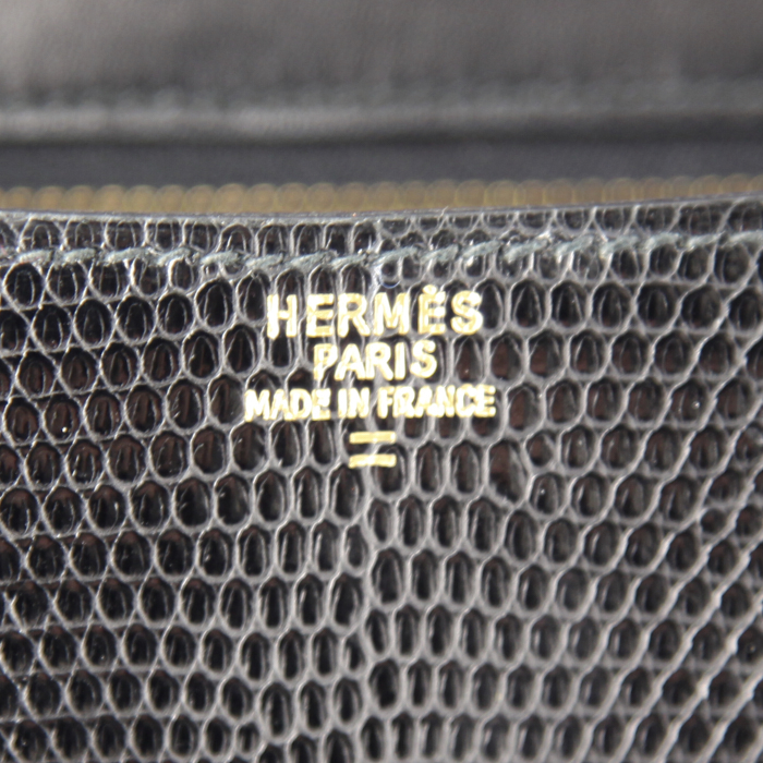 Borsa Hermes Constance in lucertola nera - Detail D4