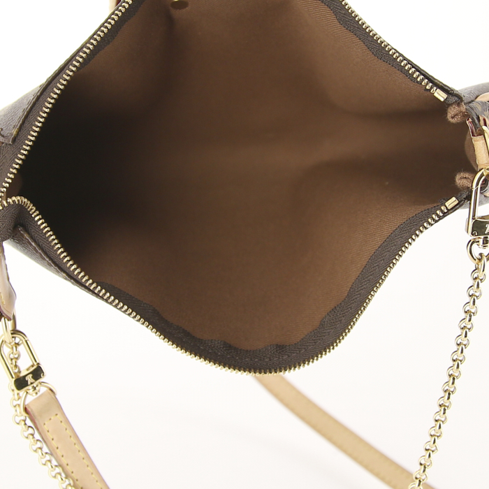 Louis Vuitton Eva pouch in brown monogram canvas and natural leather - Detail D3