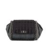 Chanel Petit Shopping shoulder bag in brown quilted leather and denim canvas - 360 thumbnail