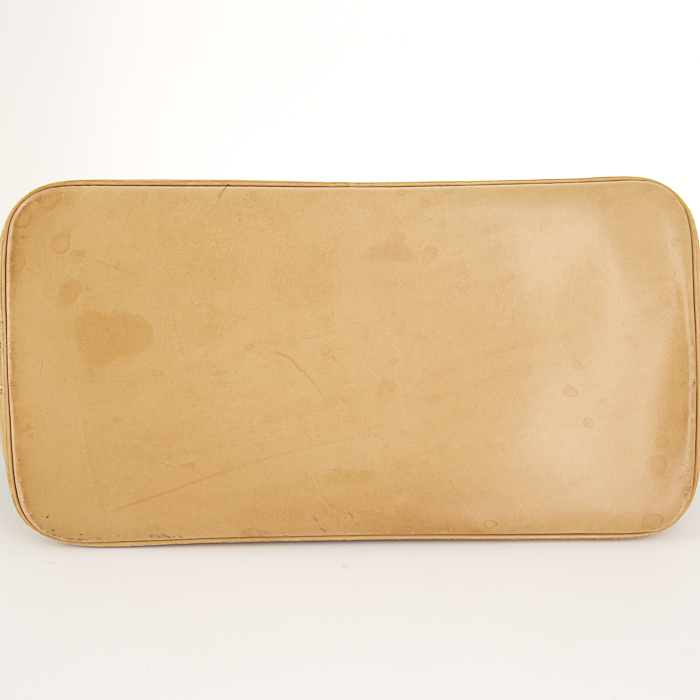 Borsa Louis Vuitton Alma in tela monogram marrone e pelle naturale - Detail D4