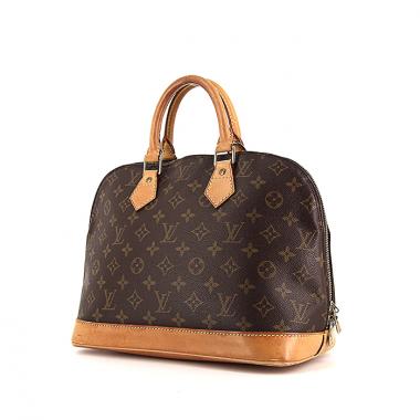 Louis Vuitton Alma handbag in brown monogram canvas and natural leather