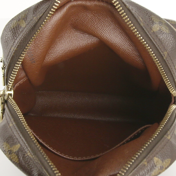 Bolso bandolera Louis Vuitton Amazone en lona Monogram y cuero natural - Detail D2