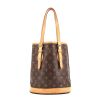 Shopping bag Louis Vuitton petit Bucket in tela monogram e pelle naturale - 360 thumbnail