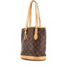 Louis Vuitton petit Bucket shopping bag in monogram canvas and natural leather - 00pp thumbnail