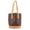 Louis Vuitton petit Bucket shopping bag in monogram canvas and natural leather - 360 thumbnail