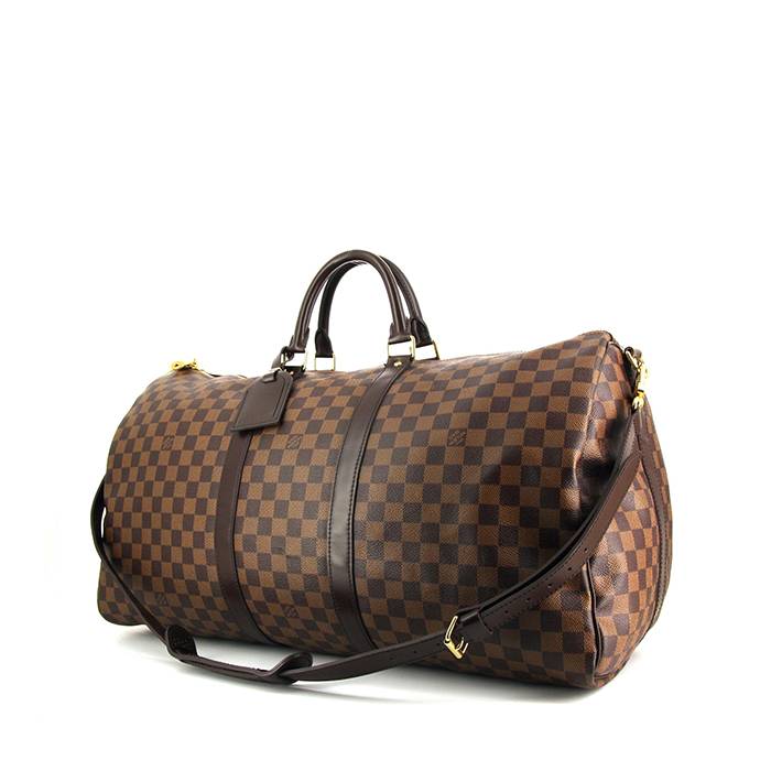 Keepall leather travel bag Louis Vuitton Brown in Leather - 32059696
