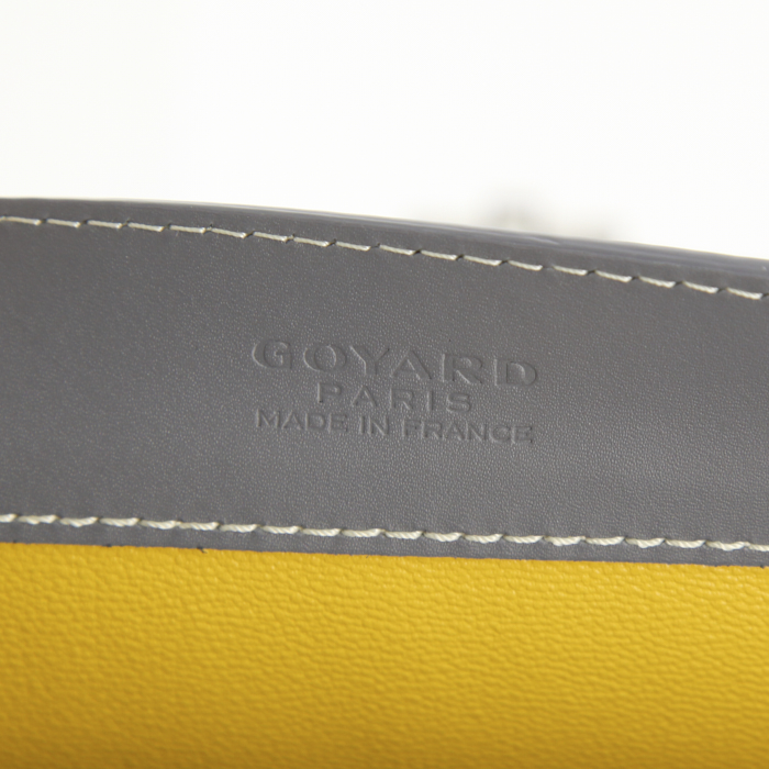 Porte-documents Goyard en cuir gris - Detail D4