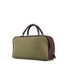 Hermes V handbag in khaki canvas and brown Swift leather - 00pp thumbnail