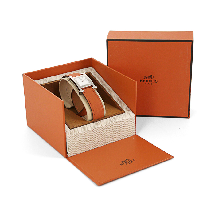 Montre Hermes Heure H en acier Ref :  HH1.210 Vers  2010 - Detail D2