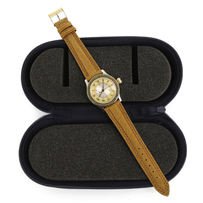 Longines Lindbergh watch in gold and stainless steel Ref:  5229  Circa  1991 - Detail D2