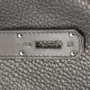 Hermes Birkin Shoulder handbag in black leather taurillon clémence and black box leather - Detail D4 thumbnail