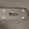 Hermes Birkin Shoulder handbag in grey leather taurillon clémence - Detail D4 thumbnail
