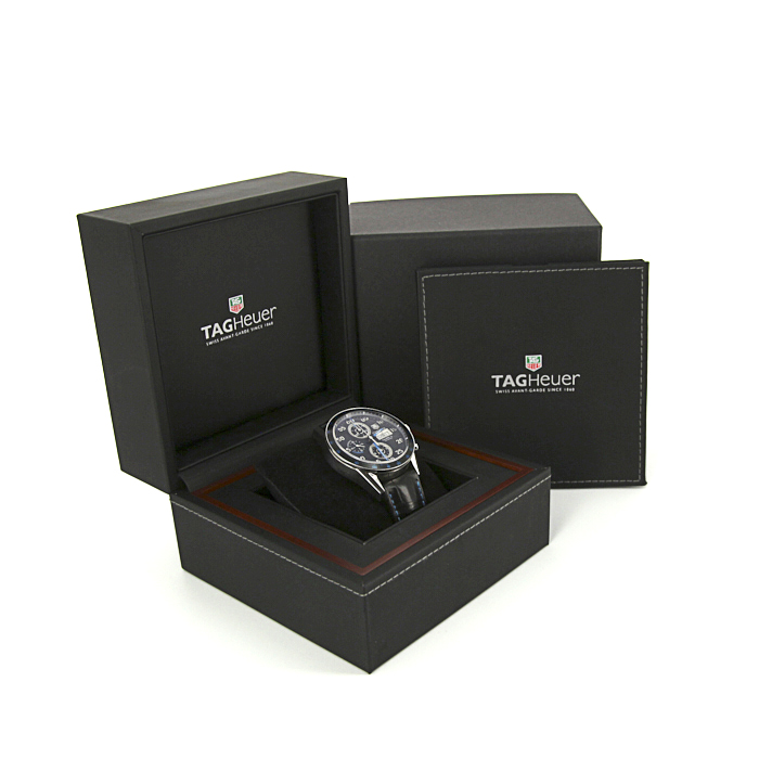 Montre TAG Heuer Carrera-Day Date en acier Ref :  calibre 16 Vers  2010 - Detail D2
