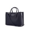 Balenciaga Papier A4 shoulder bag in navy blue grained leather - 00pp thumbnail