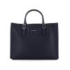 Balenciaga Papier A4 shoulder bag in navy blue grained leather - 360 thumbnail