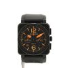 Bell & Ross BR03 watch in stainless steel and black with DLC coating - 360 thumbnail