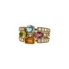 Articulated Bulgari Allegra large model ring in yellow gold,  diamonds and colored stones - 00pp thumbnail