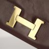 Bolso para llevar al hombro o en la mano Hermes Constance en cuero box color burdeos - Detail D5 thumbnail