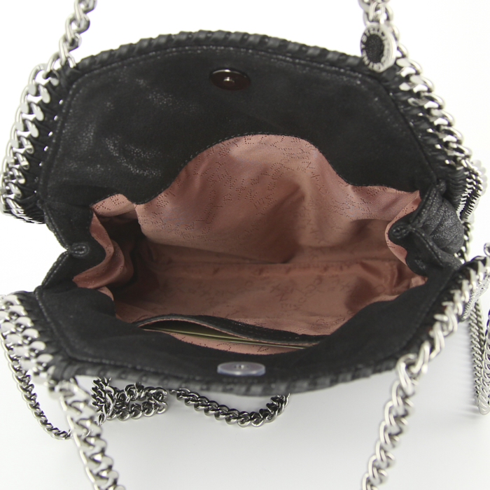 Borsa Stella McCartney Falabella modello piccolo in tela trapuntata nera - Detail D3