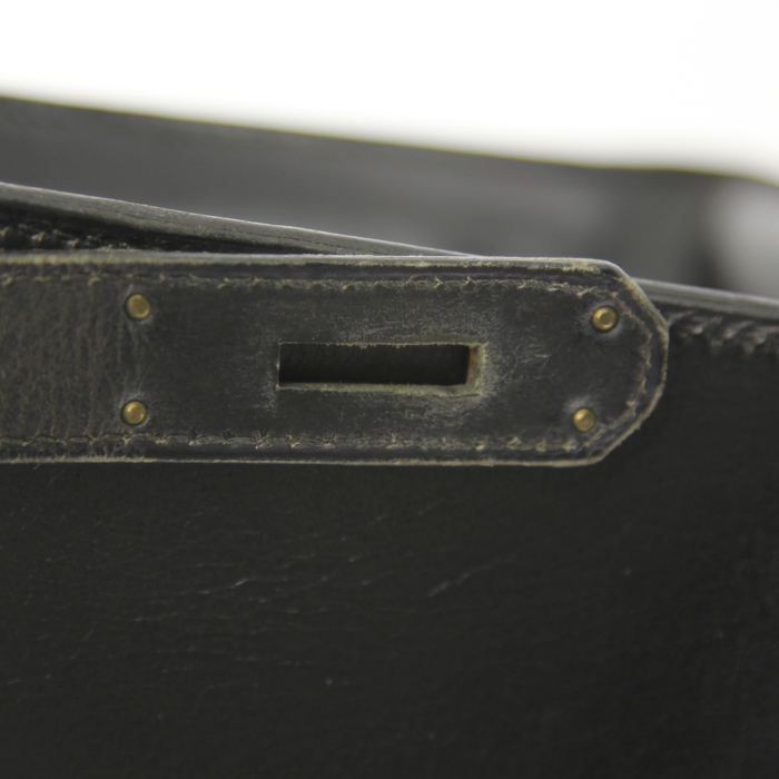 Borsa Hermes Kelly 28 cm in pelle box nera - Detail D4