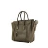 Celine Luggage Micro handbag in khaki leather - 00pp thumbnail