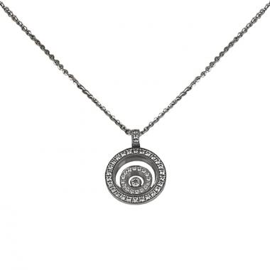 Ciondolo Chopard Happy Spirit modello medio in oro bianco e diamanti